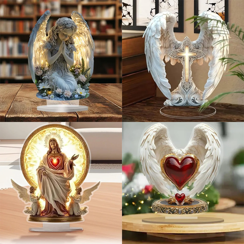 🎁Angel wing design with cross decoration