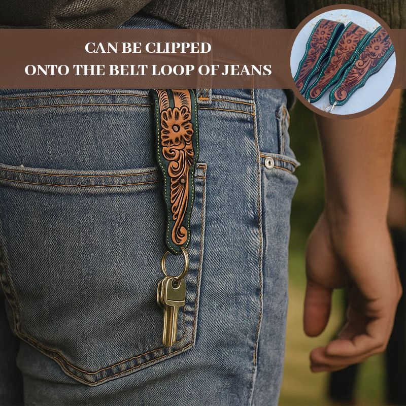🔑Tooled Simple Cowgirl Keychain