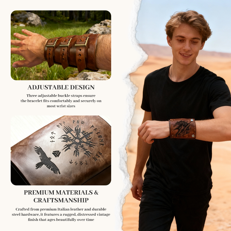 Animal-Print Leather Wrist Wallet