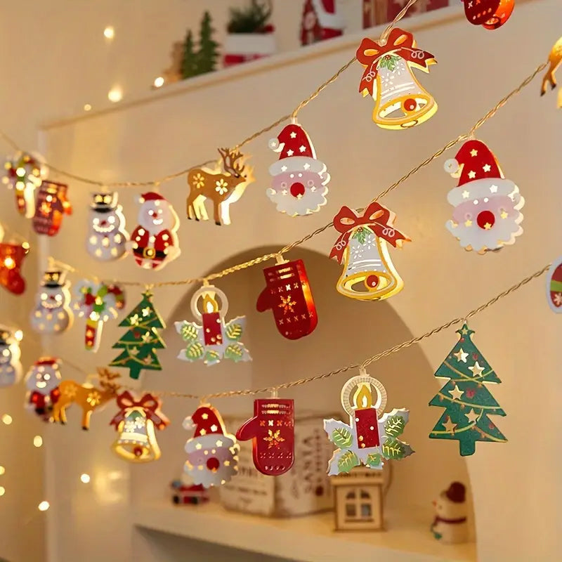 🎄 Santa Claus LED String Lights – Festive Holiday Decoration