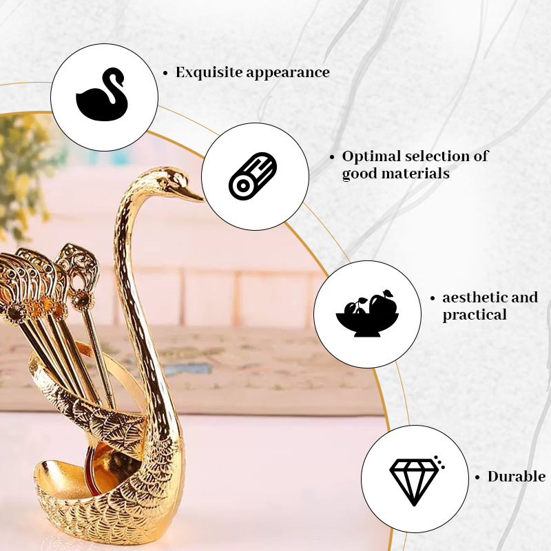 🦢Light Luxury Style Little Swan Spoon Set