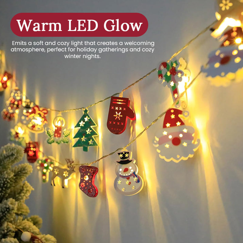🎄 Santa Claus LED String Lights – Festive Holiday Decoration