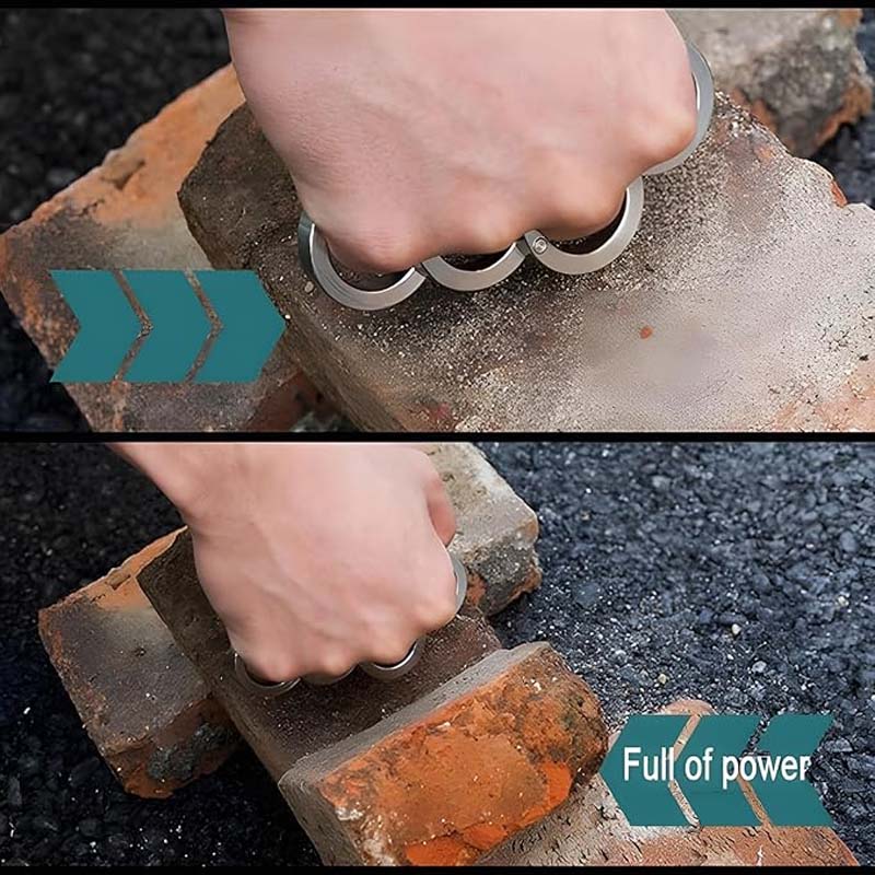 Foldable 4-Finger Self-Defense Ring