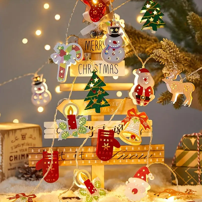 🎄 Santa Claus LED String Lights – Festive Holiday Decoration