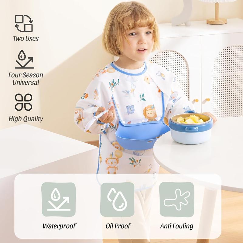Top Pick!🌟 Baby Bib with Silicone Food Catcher – No More Mess!