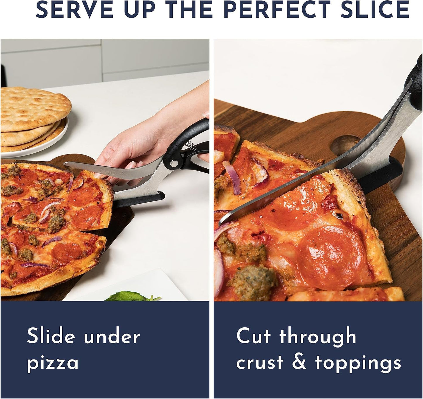 🔥 Best-Selling 2-in-1 Pizza Cutter + Server Combo!