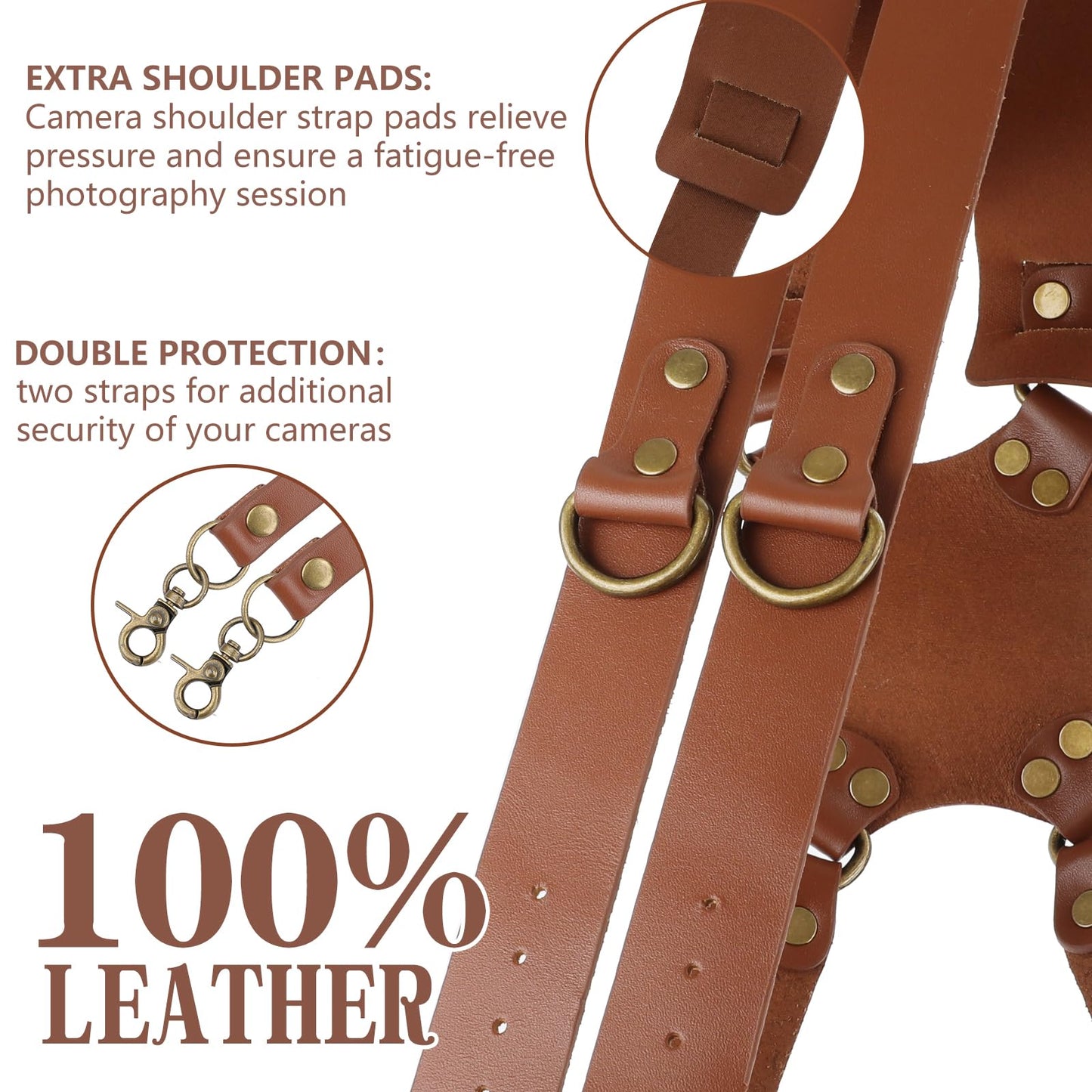 Camera double shoulder strap