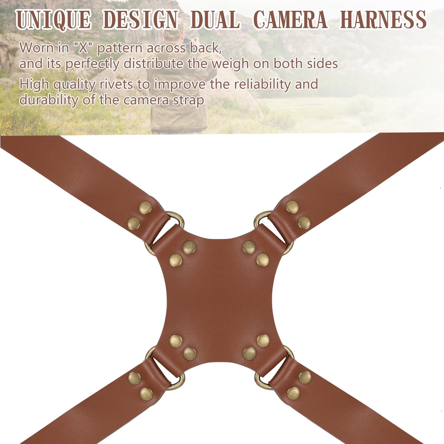 Camera double shoulder strap