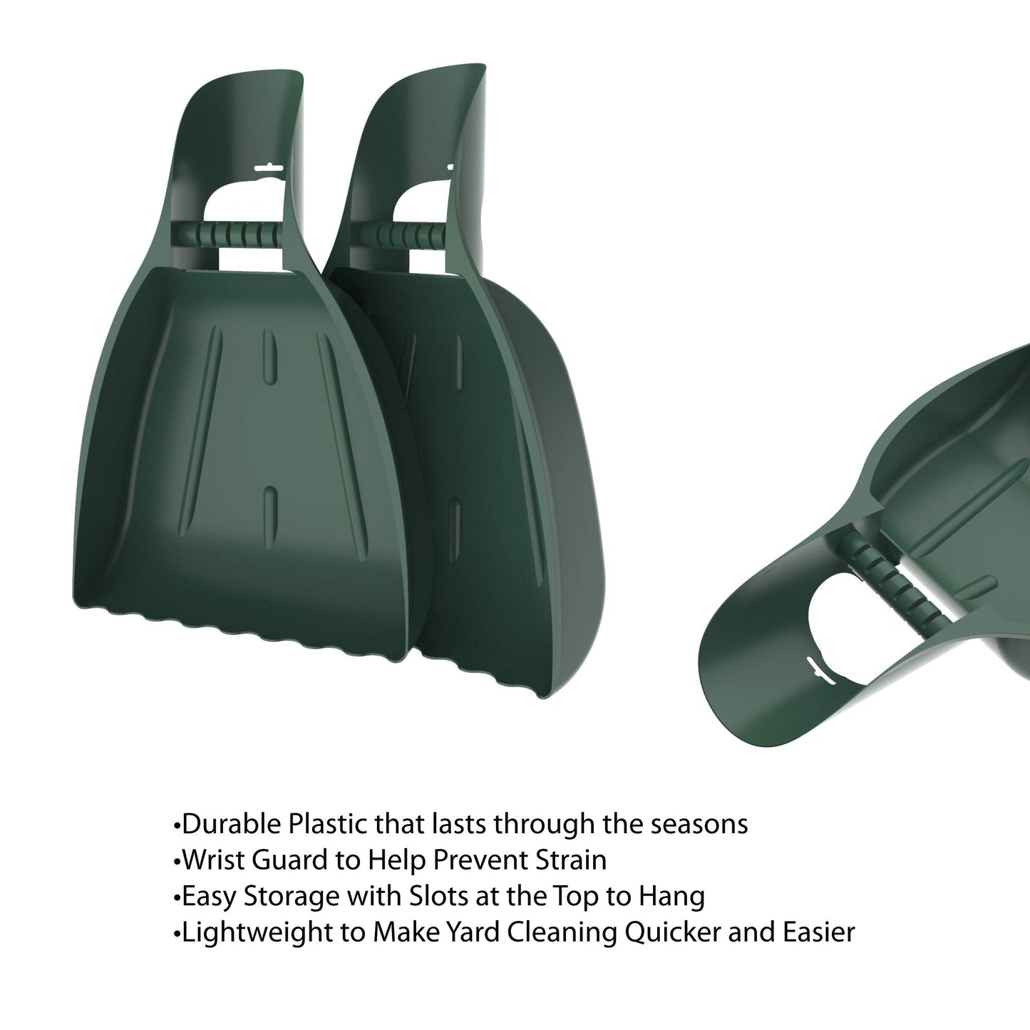 Leaf Scoops Hand Rakes - Lightweight, Durable Grabber Tool