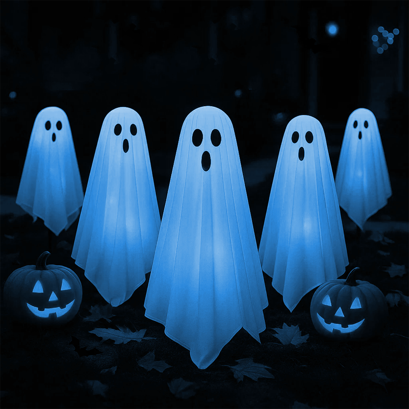 👻LED Glowing Halloween Ghost Stake Decor