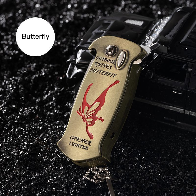 Creative 3-in-1 design multifunctional outdoor folding knife
