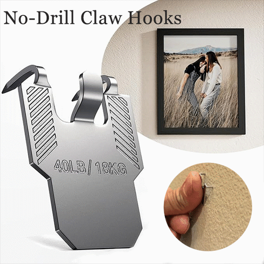 🔥 No-Drill Claw Hooks – Damage-Free Wall Picture Hanger Set