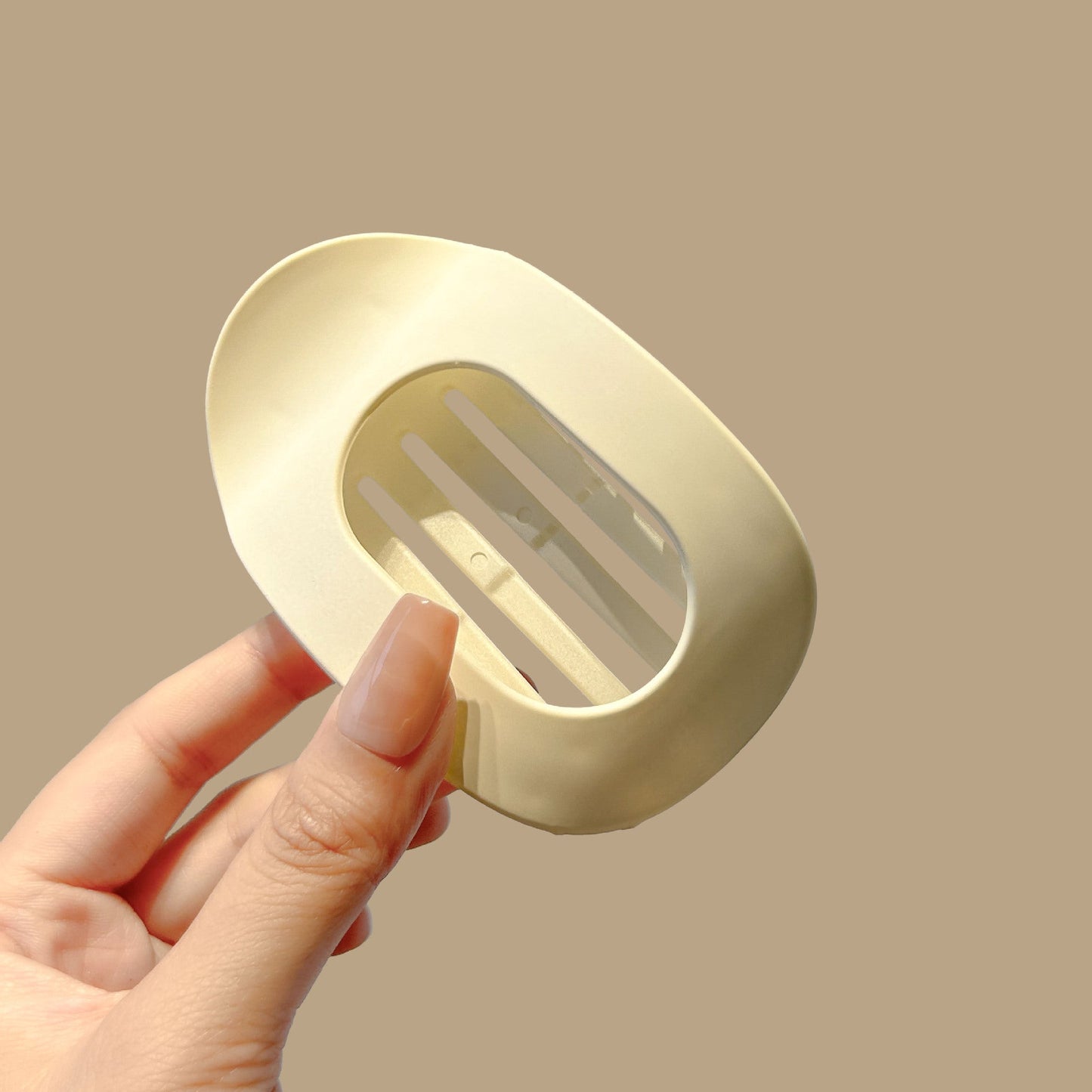 Oval Acrylic Flat Non-Slip Hair Clip