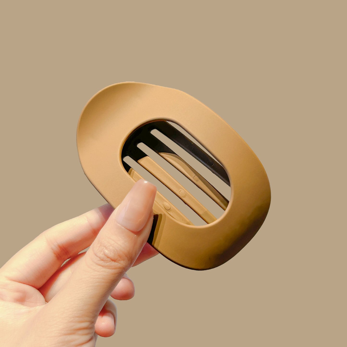 Oval Acrylic Flat Non-Slip Hair Clip
