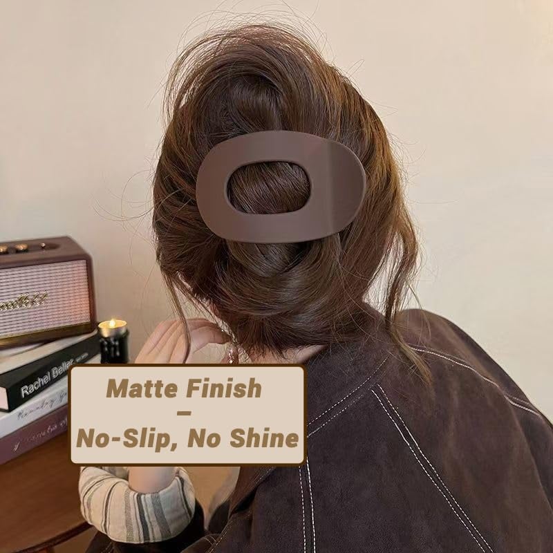 Oval Acrylic Flat Non-Slip Hair Clip