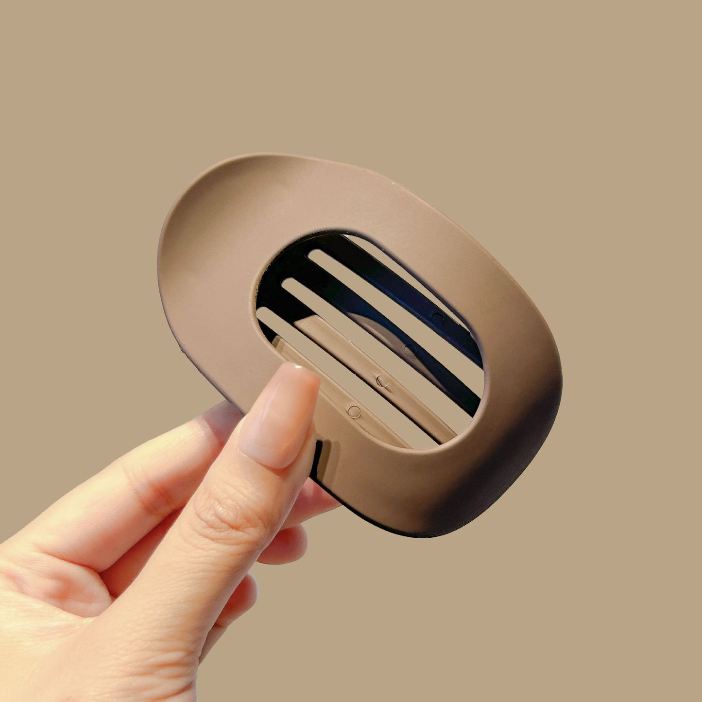 Oval Acrylic Flat Non-Slip Hair Clip