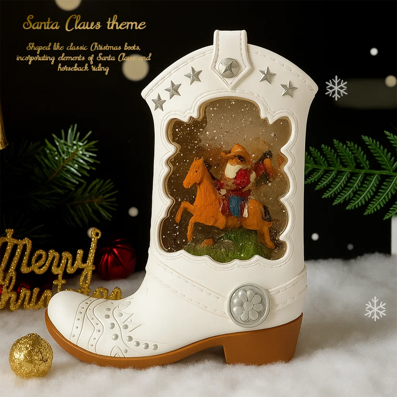 🎄Glitter Christmas Snow Boot Light