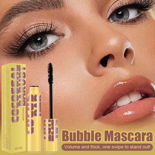 🌸 Bubble Mascara｜Thick and curled, one stroke for vibrant color!