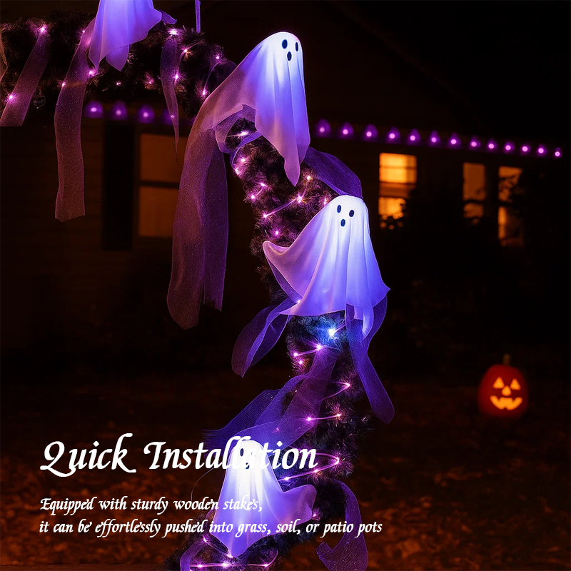 👻LED Glowing Halloween Ghost Stake Decor