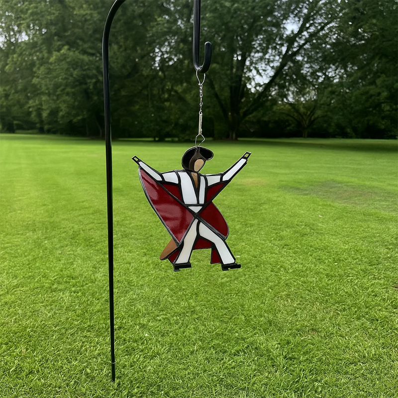 💃 "The Dancer" Hand-Painted Stained Glass Artwork