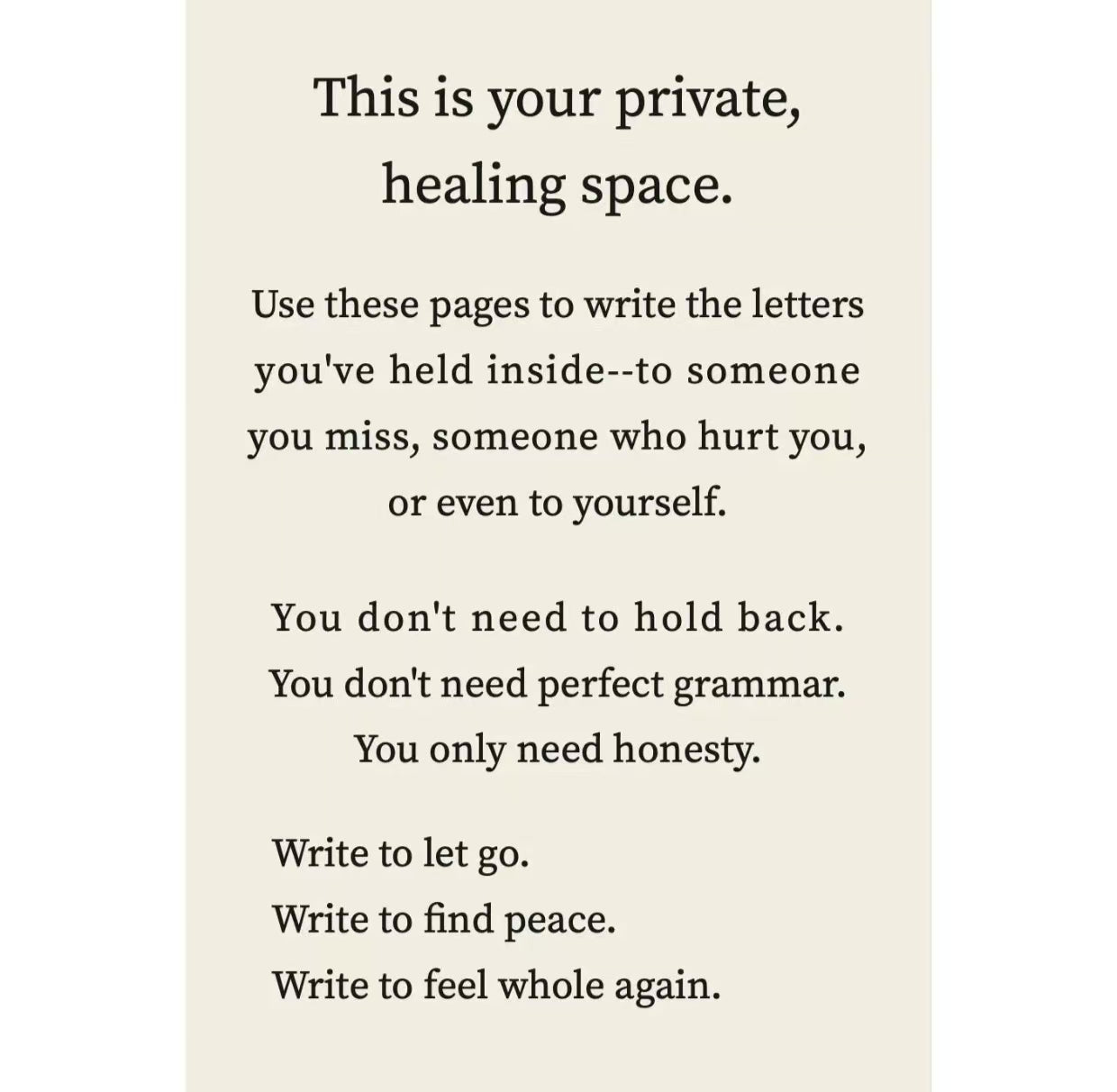 📖Healing Journal 'Letters I'll Never Send'