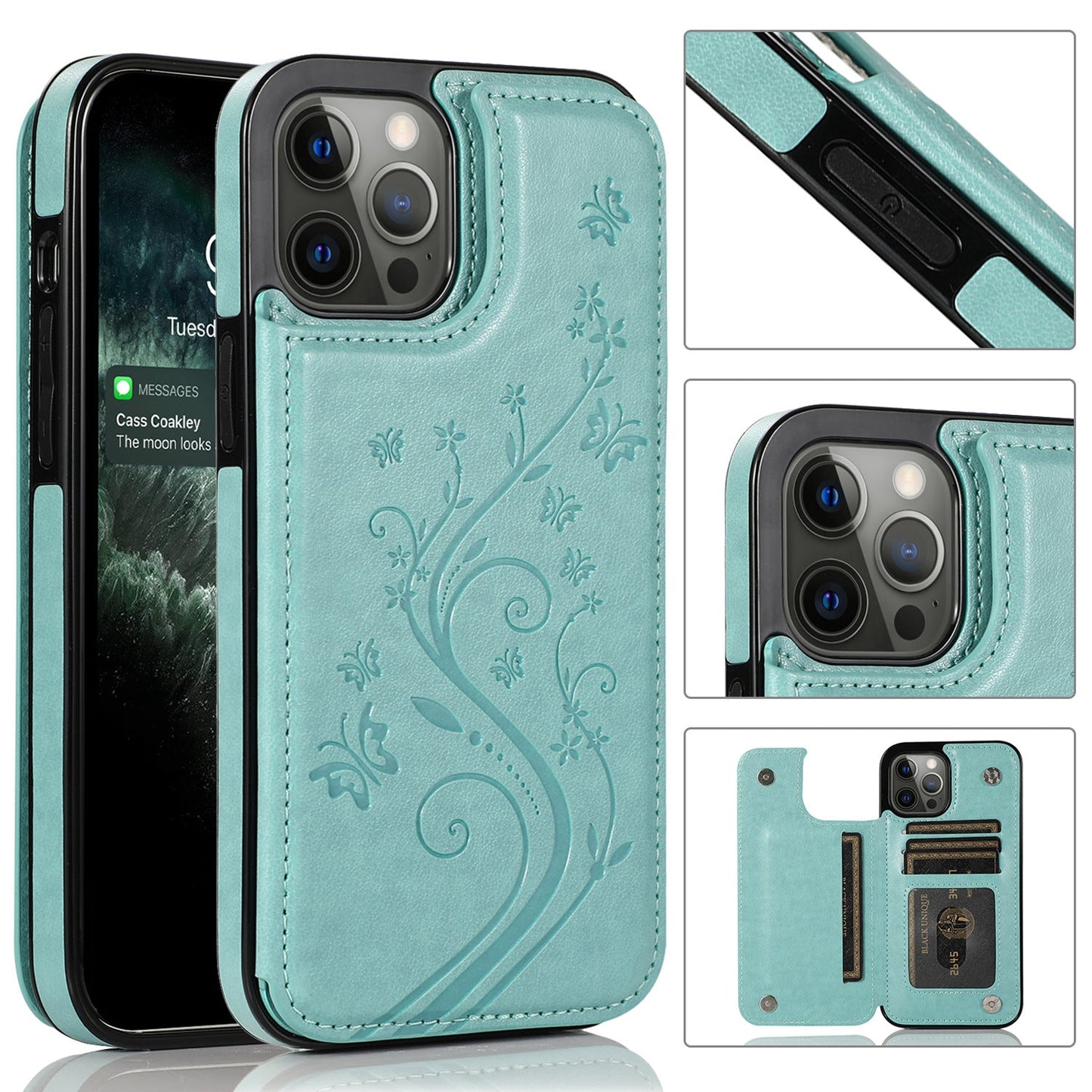 🦋 Hot Pick! Elegant Butterfly Wallet Case – Style Meets Protection! 💙