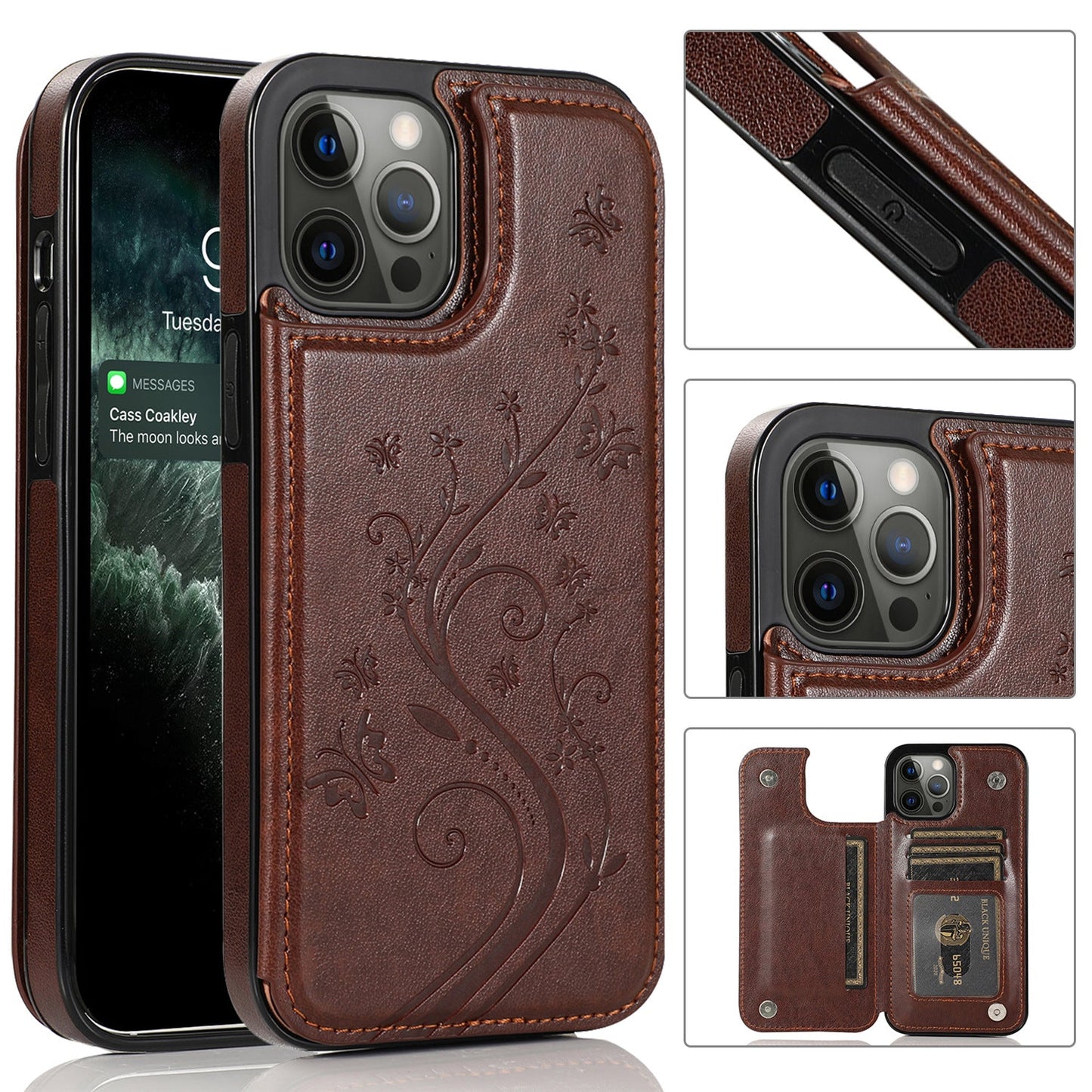 🦋 Hot Pick! Elegant Butterfly Wallet Case – Style Meets Protection! 💙