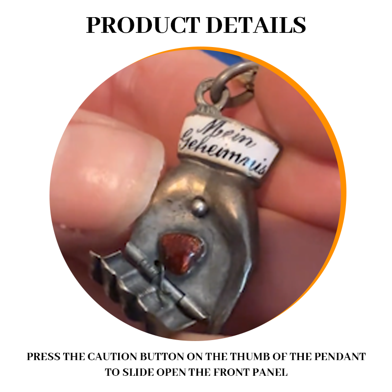 🔐Secret Heart Locket: Press the Thumb to Reveal the Magic! ❤️