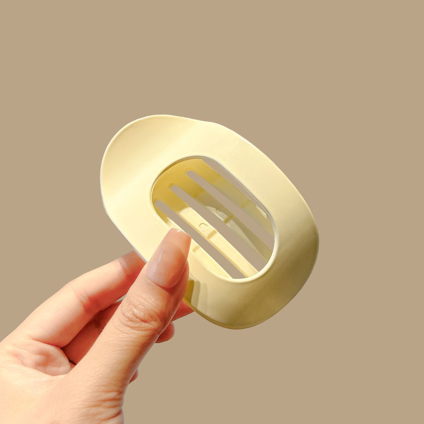 Oval Acrylic Flat Non-Slip Hair Clip