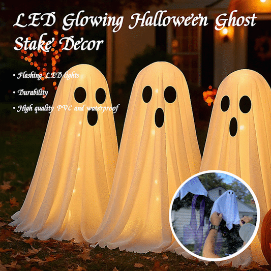 👻LED Glowing Halloween Ghost Stake Decor