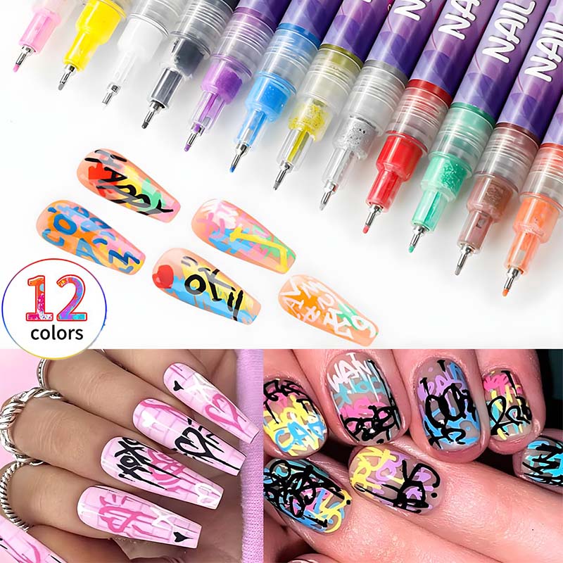 Fine Tips 3D Nail Art Pens