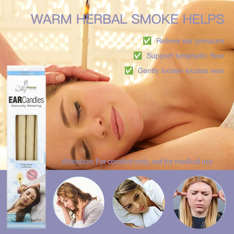 "Organic Ear Candles: Safe Wax Relief + Pressure Ease 🌿✨"