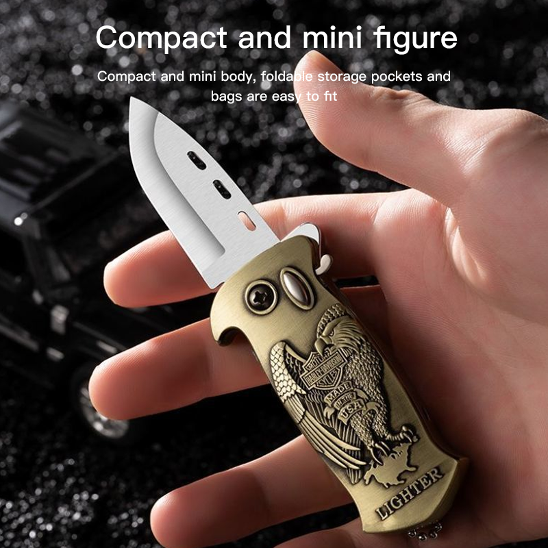 Creative 3-in-1 design multifunctional outdoor folding knife