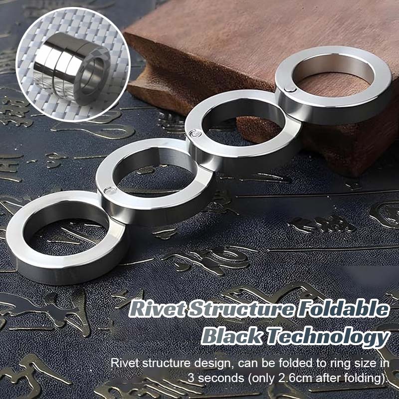 Foldable 4-Finger Self-Defense Ring