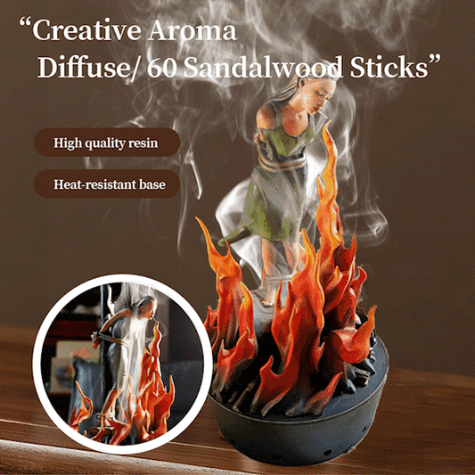 🕯️Smoke Ritual Art Piece - Creative Aroma Diffuse/ 60 Sandalwood Sticks 🔥