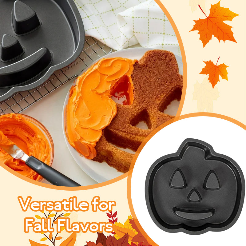 🎃 Hot Pick! 3D Carbon Steel Pumpkin Face Cake Pan – Spooky & Fun! 👻