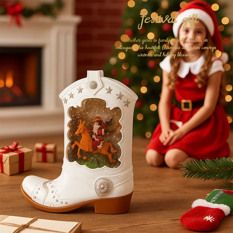 🎄Glitter Christmas Snow Boot Light