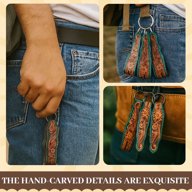 🔑Tooled Simple Cowgirl Keychain