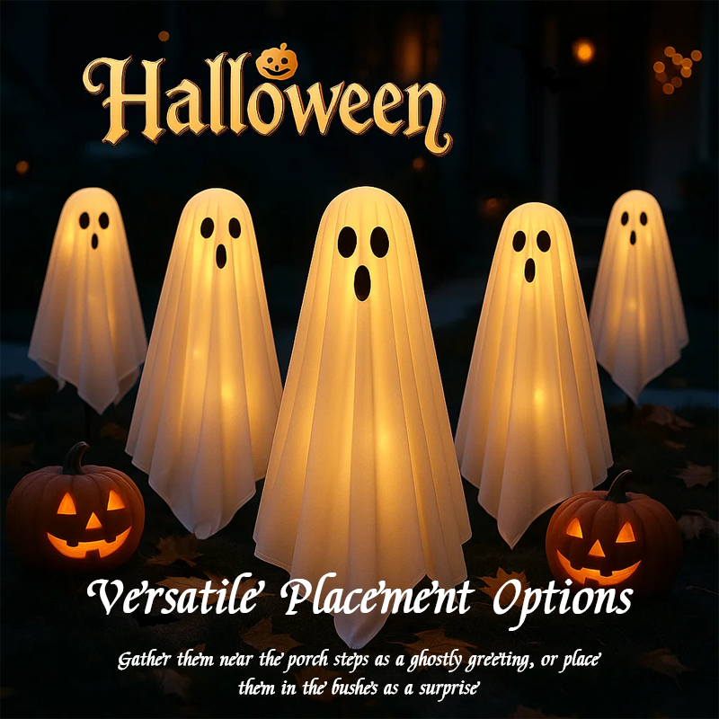👻LED Glowing Halloween Ghost Stake Decor