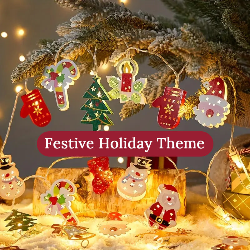 🎄 Santa Claus LED String Lights – Festive Holiday Decoration