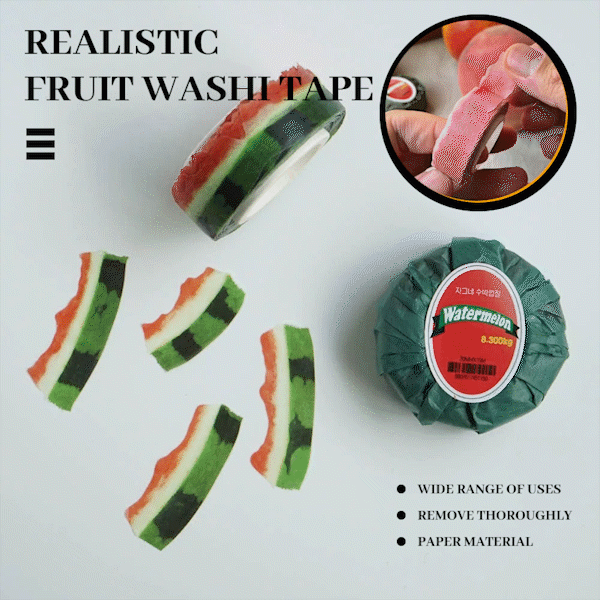 🔥Last Day 49% OFF - 6 Fruit-Themed Washi Tapes
