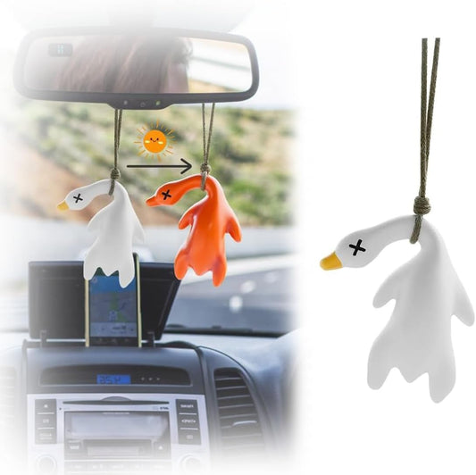 Hot Sale! UV Color-Changing Duck Pendant Funny Car Decoration 🦆🌈