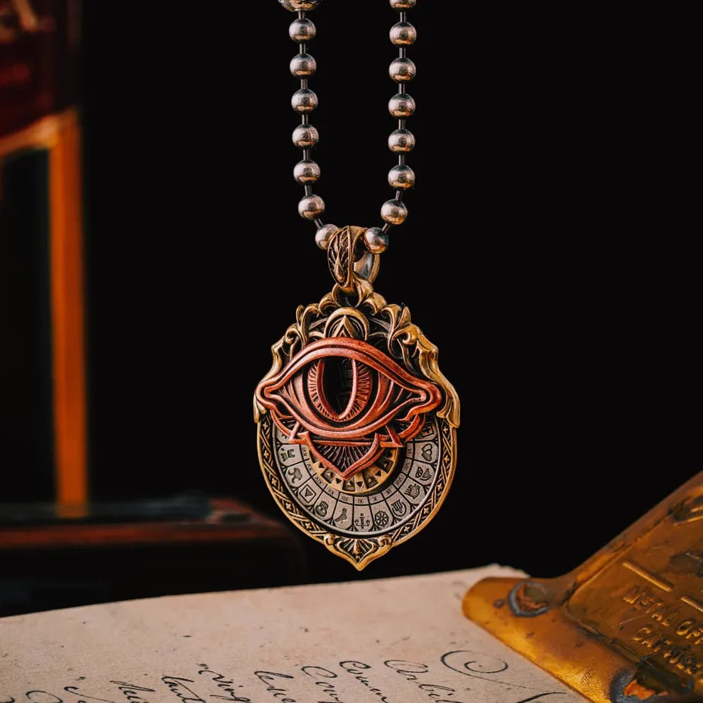 🔥👁️‍🗨️Handmade Tarot Vision Pendant: Connect to Cosmic Wisdom Anytime(Cheat Sheet Included)