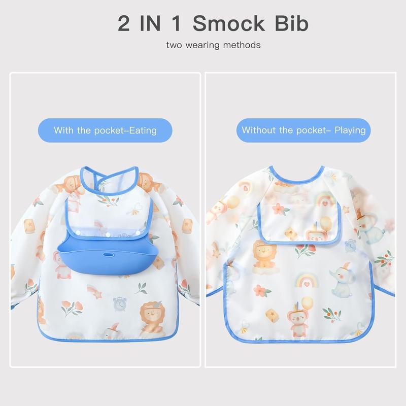 Top Pick!🌟 Baby Bib with Silicone Food Catcher – No More Mess!