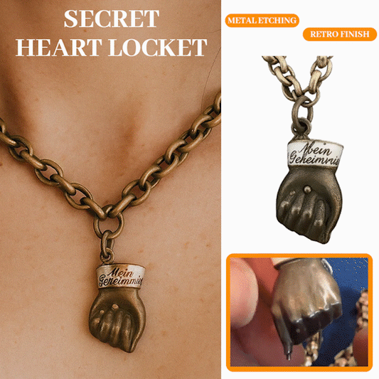 🔐Secret Heart Locket: Press the Thumb to Reveal the Magic! ❤️