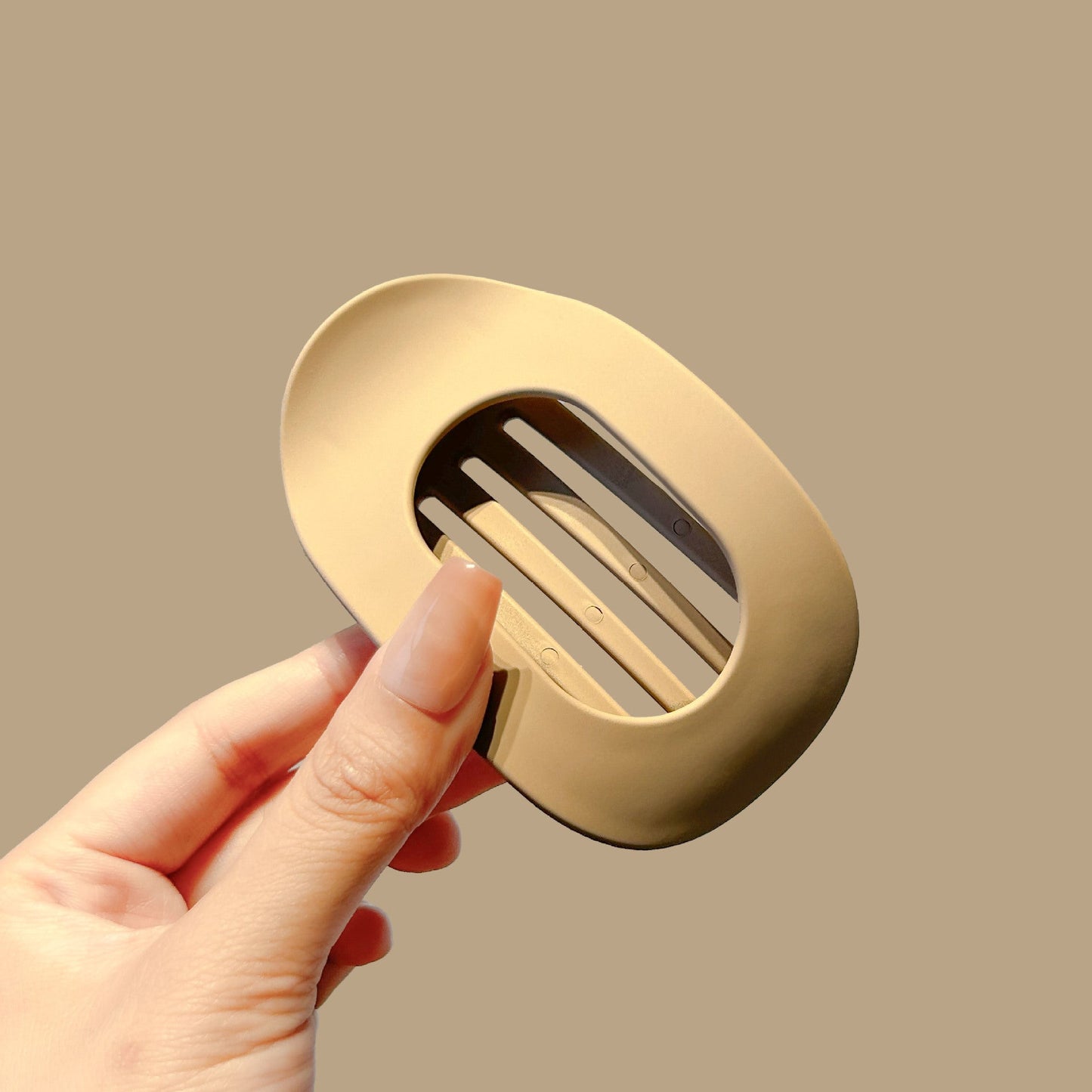 Oval Acrylic Flat Non-Slip Hair Clip