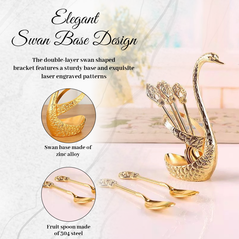 🦢Light Luxury Style Little Swan Spoon Set