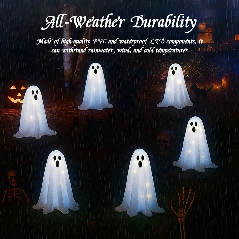 👻LED Glowing Halloween Ghost Stake Decor