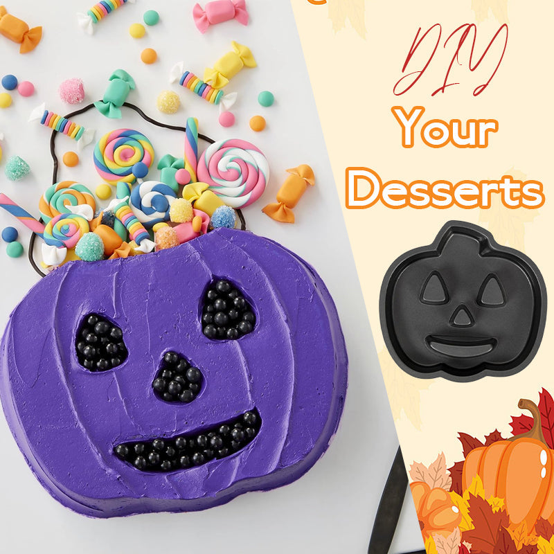 🎃 Hot Pick! 3D Carbon Steel Pumpkin Face Cake Pan – Spooky & Fun! 👻