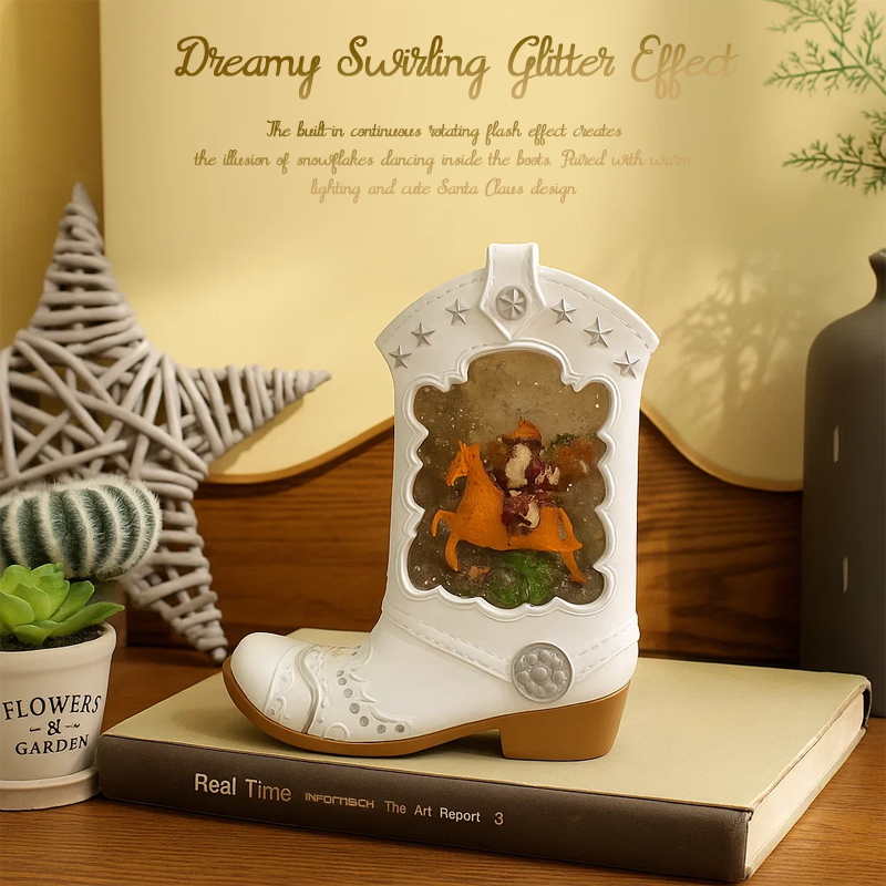 🎄Glitter Christmas Snow Boot Light